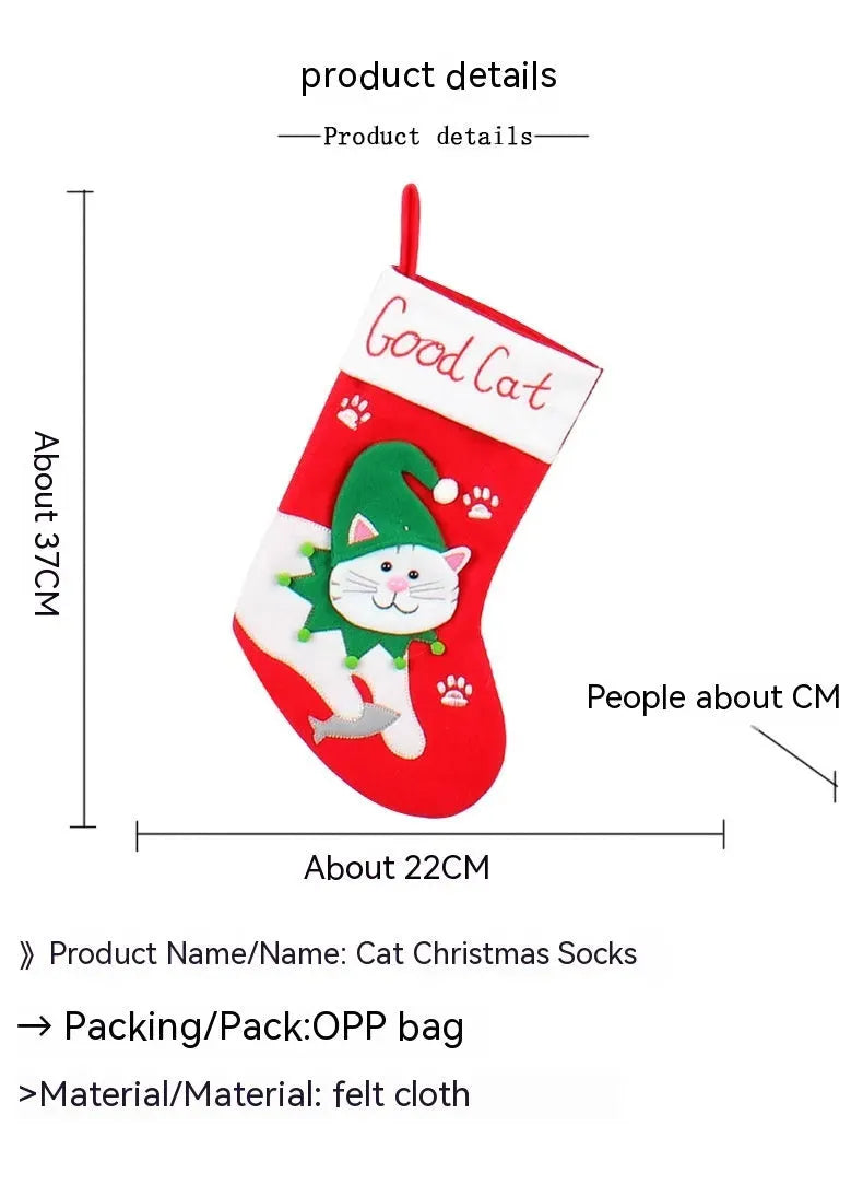 Cute Dogs And Cats Christmas Socks - Bellarte Enchanté Cute Dogs And Cats Christmas Socks